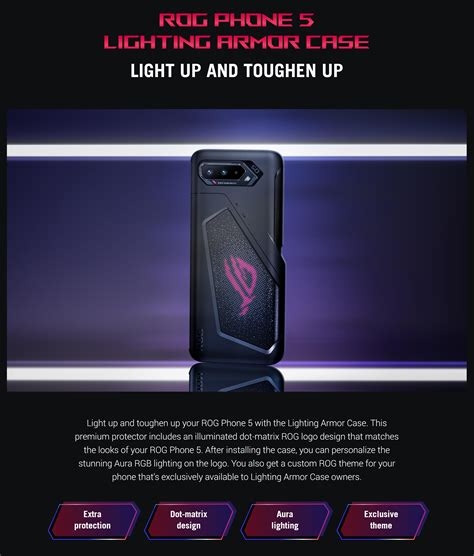 Buy Original Asus ROG Phone 5 Lighting Armor Case - Alezay