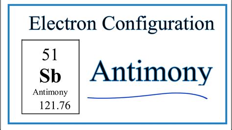 Electron Configuration For Antimony