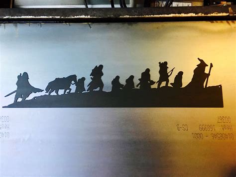 Lord of the Rings Fellowship Silhouette 40 in Metal Wall - Etsy