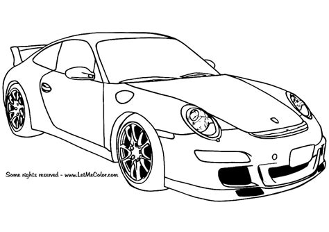 Porsche 911 GT3 coloring page - ColouringPages