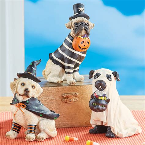 Halloween Dog Table Decor Figurines - Set of 3 | Collections Etc.