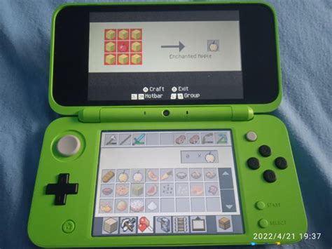 Minecraft 3DS has a leftover Enchanted Golden Apple recipe. this one sparks joy. : r/3DS