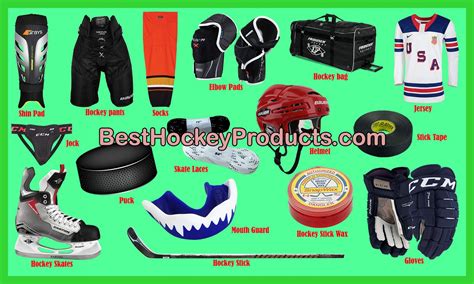 Lis of Hockey Equipment | Hockey equipment, Hockey, Hockey gear