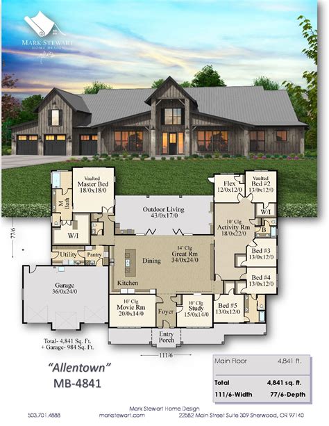 Texas Strong House Plan | Modern Rustic Barn House by Mark Stewart