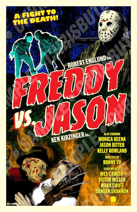 2003 Freddy vs Jason 11x17 Movie Poster Posters kawaguchioffice.com