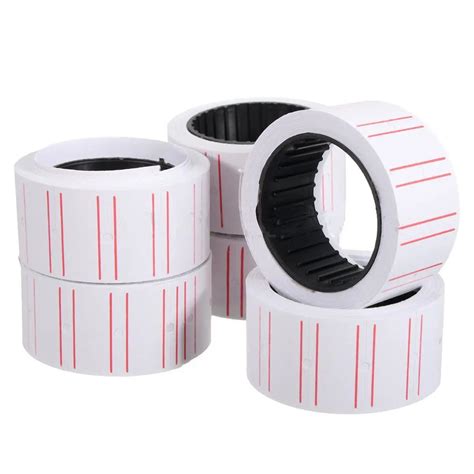 10pcs Adhesive Price Labels Paper Tag Price Label Sticker Single Row For Price Gun Labeller ...