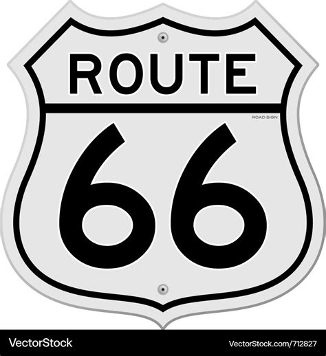 Route 66 sign Royalty Free Vector Image - VectorStock