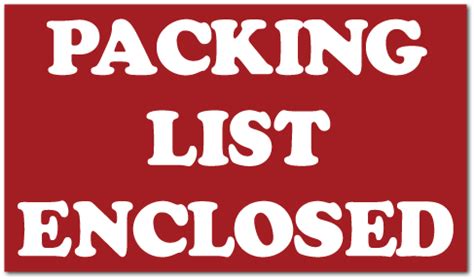 Download Packing List Enclosed Stickers - Packing Slip Enclosed Labels - Full Size PNG Image ...