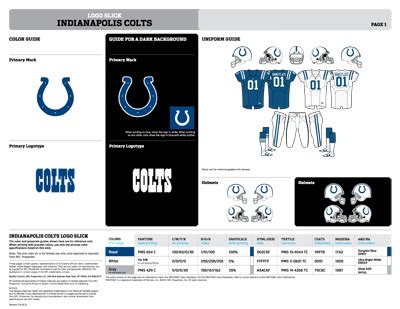 Indianapolis Colts Colors | Sports Teams Colors | U.S. Team Colors