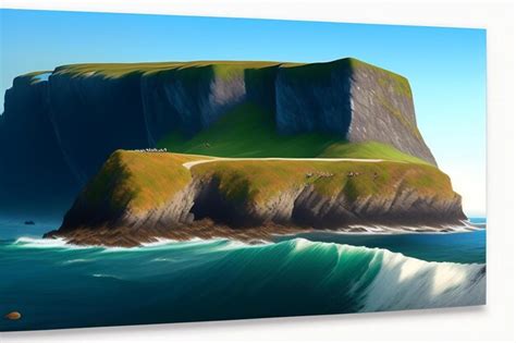 Premium AI Image | Sea cliffs with puffins