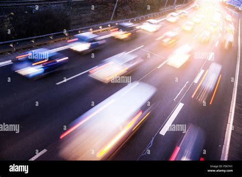 Traffic on highway with light effect Stock Photo - Alamy