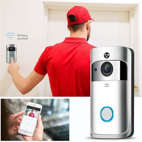 Video Doorbell with HD Video ，Wireless WiFi Security Doorbell Visual Recording IR，White ...