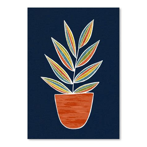 Plant Navy by Lisa Nohren - 12 X 16 / Orange | Posters art prints, Poster art, Art prints