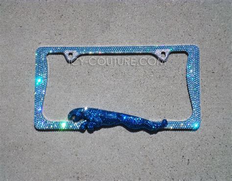 3D JAGUAR Bling License Plate Frame with Swarovski Crystals | Bling license plate frames, Luxury ...