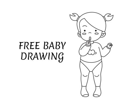 Baby Drawing in EPS, Illustrator, JPG, PSD, PNG, SVG, PDF - Download ...