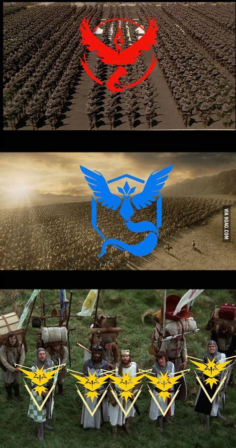 Pokemon Go teams in a nutshell - 9GAG