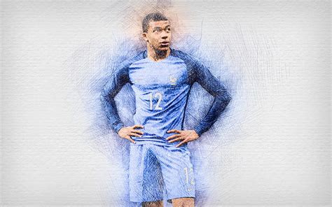 HD wallpaper: Soccer, Kylian Mbappé, France National Football Team ...