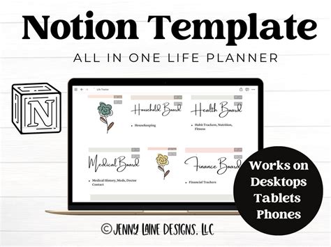 Notion Template Personal Budget Template ADHD Planner | Etsy