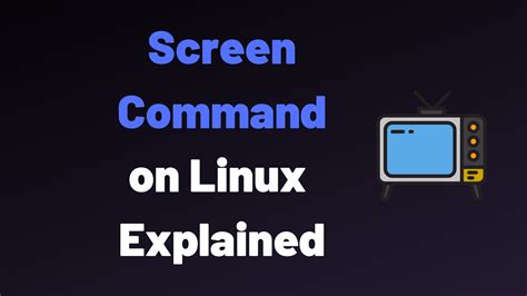 Screen Command on Linux Explained – devconnected