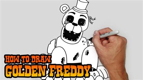 How to Draw Golden Freddy- FNAF Video Lesson - YouTube