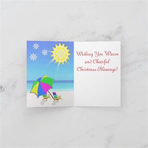 Florida Christmas Cards Palm Tree on Beach | Zazzle | Florida christmas ...