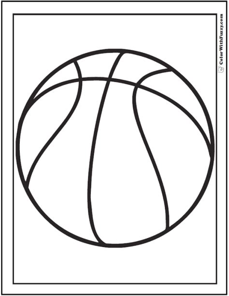 Basketball Ball Coloring Pages - Coloring and Drawing