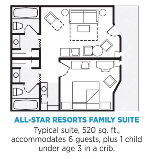 All Star Family Suite Floor Plan - floorplans.click