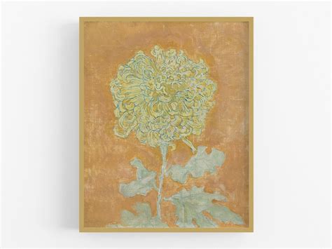 Chrysanthemum Art Print / Flower Art / Vintage Flower Art / - Etsy