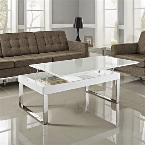 White Glass Lift Top Coffee Table | The Best Coffee Tables | Coffee table with hidden storage ...