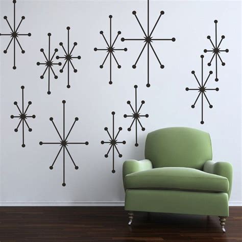 mid century modern vinyl decal - Google Search | Retro wall decor, Living room decals, Custom ...