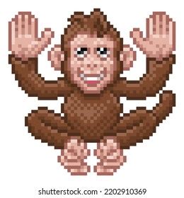 Monkey 8 Bit Pixel Art Safari Stock Illustration 2202910369 | Shutterstock