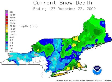 NE NOAA Snow Depth Map