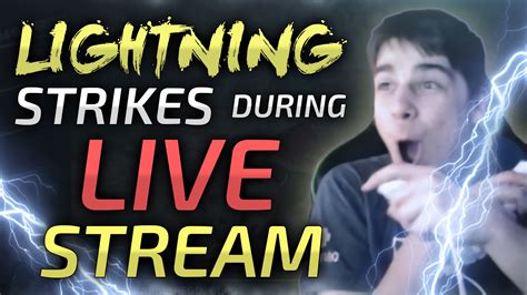 Lightning strikes during Live Stream - YouTube