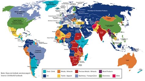 Top Export Countries World Map