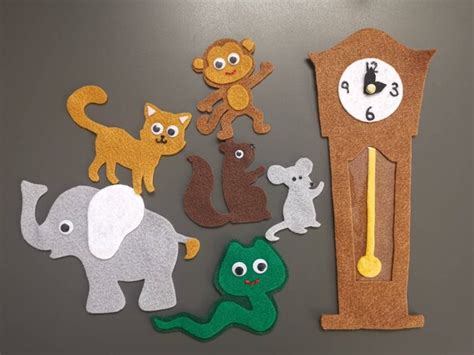 Hickory Dickory Dock Felt Story Set - Etsy UK