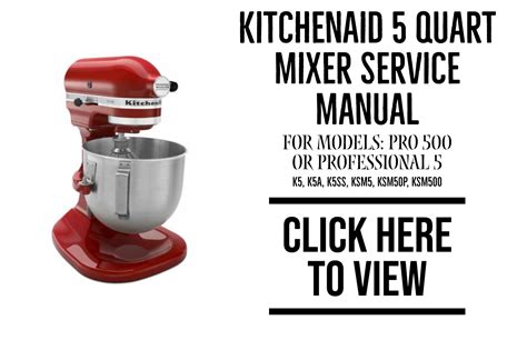 KitchenAid 5 Quart Bowl Lift Professional 5/Pro 500 Stand Mixer Service ...