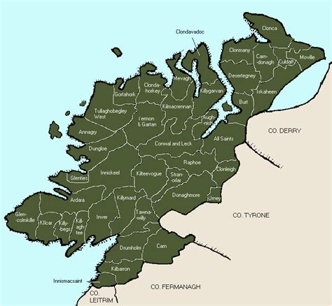 Map Of Donegal County Ireland | secretmuseum