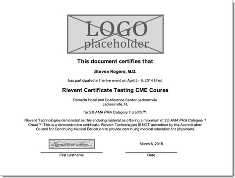 Ceu Certificate Template