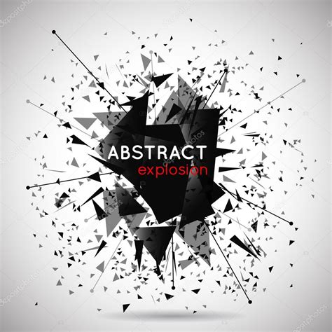 Vector abstract black explosion background — Stock Vector © MSSA #84985278