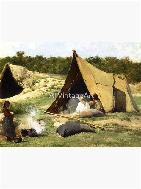 "Vintage Albert Bierstadt Native American Indian Camp 1858 Fine Art" Poster for Sale by ...