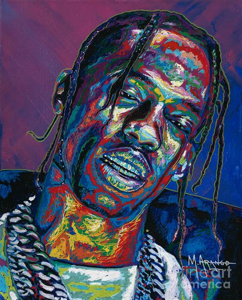 Travis Scott Painting by Maria Arango | Pixels