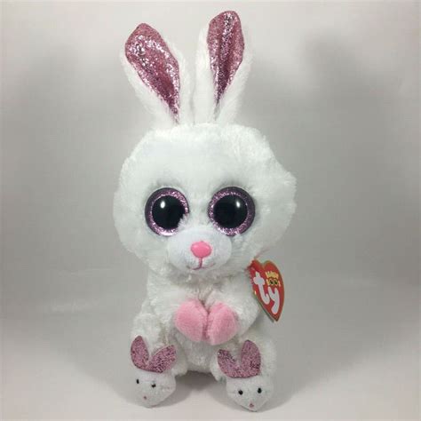 2020 TY Beanie Boos 6" SLIPPERS White Easter Bunny Rabbit Stuffed Toy ...