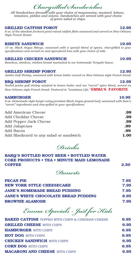 Our Menu – Waterfront Grill