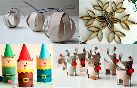 Decoraciones navideñas con tubos de cartón reciclado - Dulces Miguelito