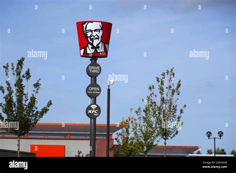 The famous Colonel Sanders logo of KFC Fast Food Restaurants Stock Photo - Alamy