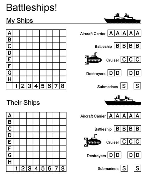 Battleship Game Board Printable « The Best 10+ Battleship games