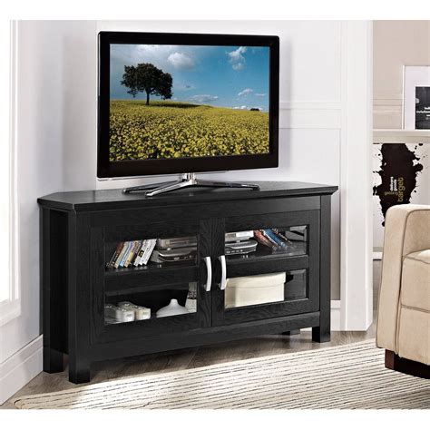 Best 15+ of Black Corner Tv Cabinets with Glass Doors