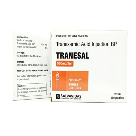 Tranexamic Acid Injection BP - Salvavidas Pharma