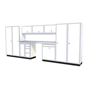 Aluminum Garage Storage Cabinets (White)