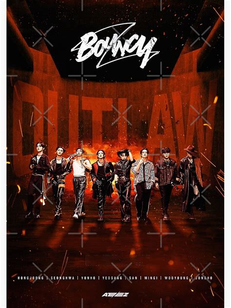 "ATEEZ - BOUNCY " Poster for Sale by FUN-TEESIE | Redbubble